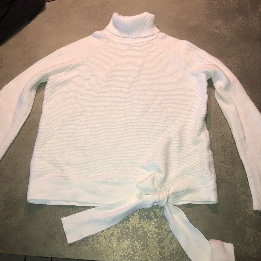 White long sleeve turtle neck